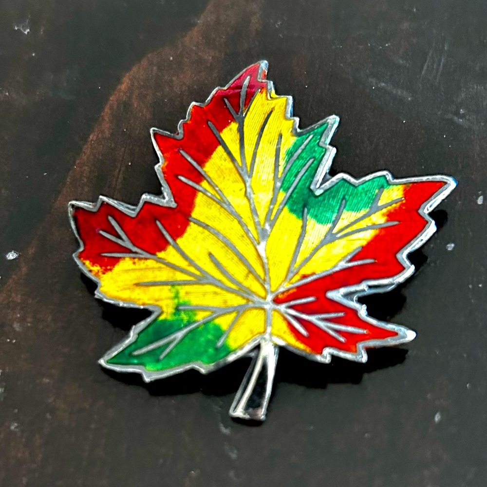 Vintage Maple Leaf Brooch in Sterling Silver by Breadner Co